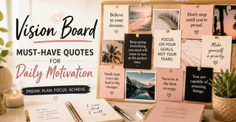 Vision Board Must-Have Quotes for Daily Motivation 2026