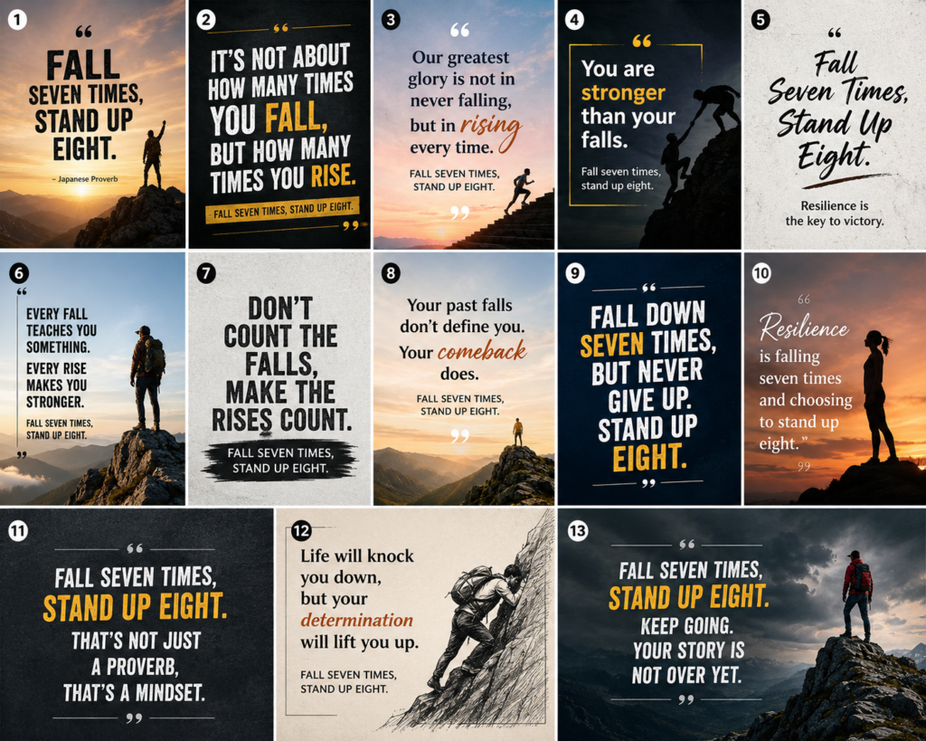 13 Resilience Quotes About “Fall Seven Times, Stand Up Eight”